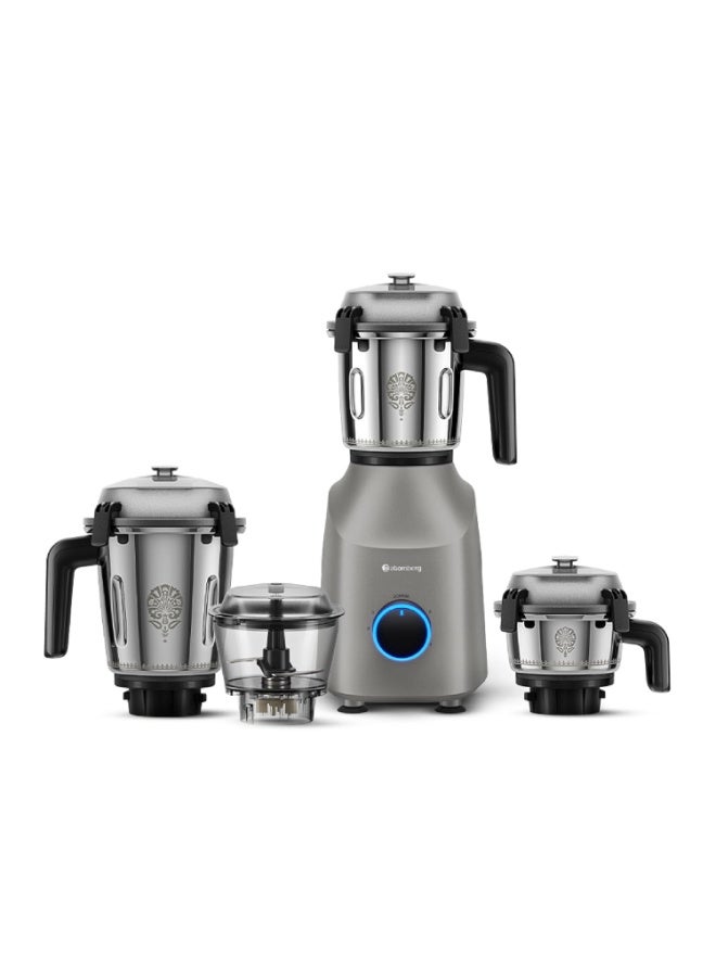 Atomberg Tavi Mixer Grinder | 110V Only for US & Canada | Unique Coarse Mode for Silbatta-Like Texture | Intelligent 600W Motor | 4 Jars Including Chopper Jar | Hands-Free Operation (Matte Sand Grey) - Image 1